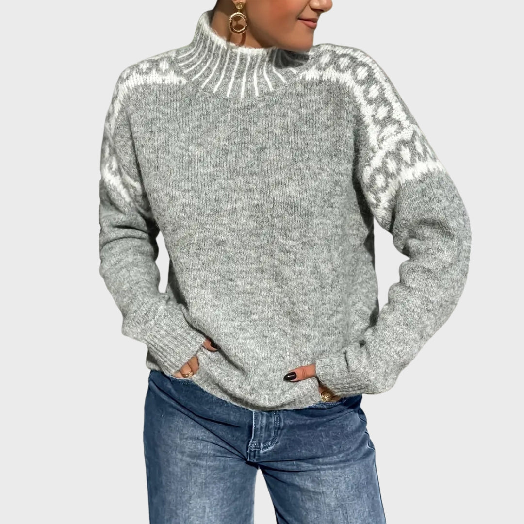 Quenara | Zachte gebreide trui – Comfortabele herfsttrui met lange mouwen voor dames