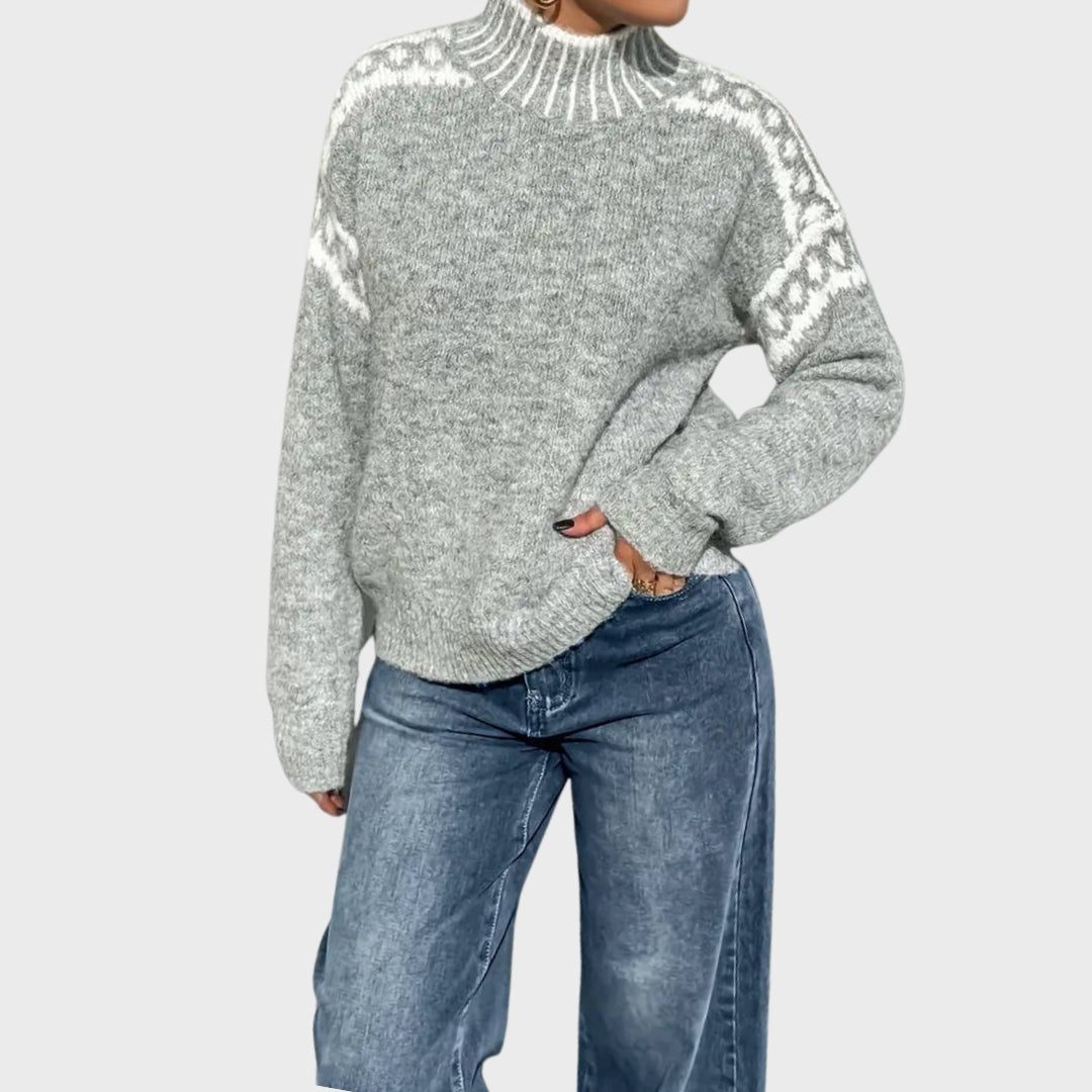 Quenara | Zachte gebreide trui – Comfortabele herfsttrui met lange mouwen voor dames