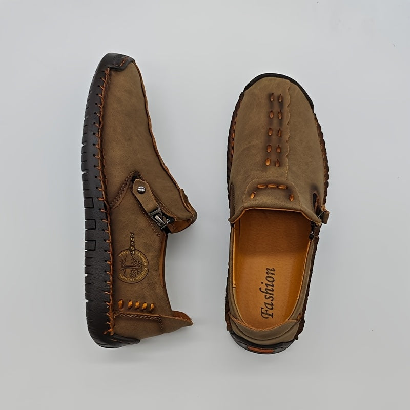 Tapio | Heren Vintage Handgemaakte Loafers - Lichtgewicht Slip-On Casual Outdoor Moccasins