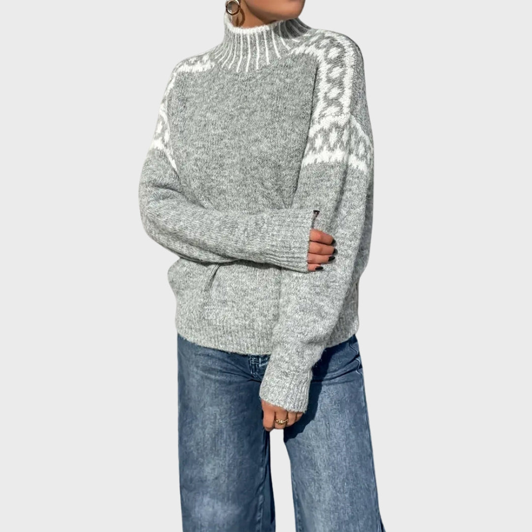 Quenara | Zachte gebreide trui – Comfortabele herfsttrui met lange mouwen voor dames