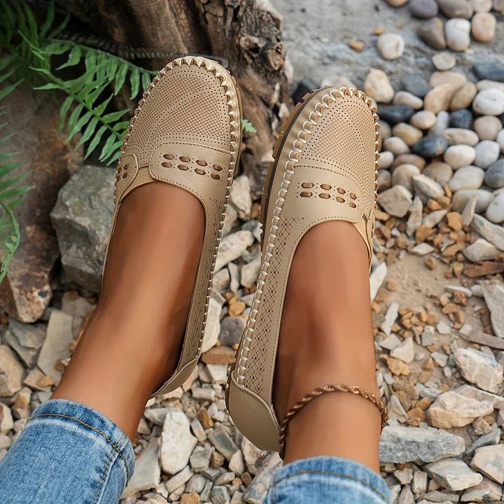 Trish | Comfortabele Orthopedische Flats voor Vrouwen - Steun voor de Boog, Slip-On Loafers