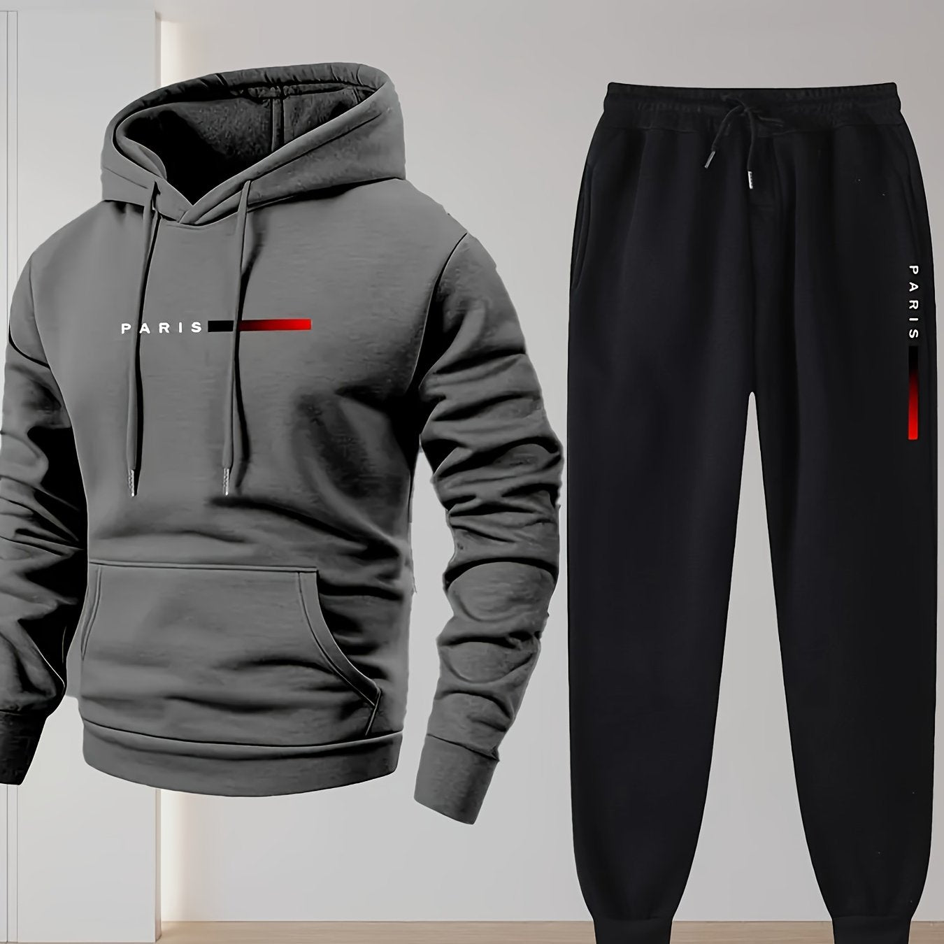 Brice | Heren 2-delige hoodie & joggingbroek set – Casual sportkleding, joggingoutfit van stretchstof