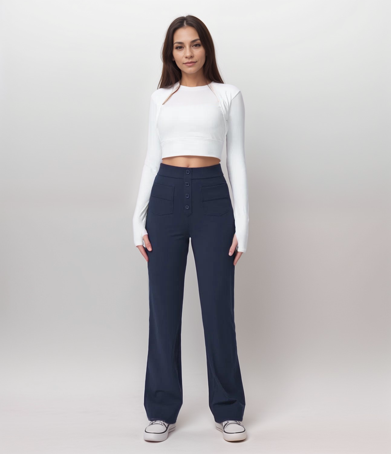Varda | Damesbroek met hoge taille en stretch - veelzijdige casual broek