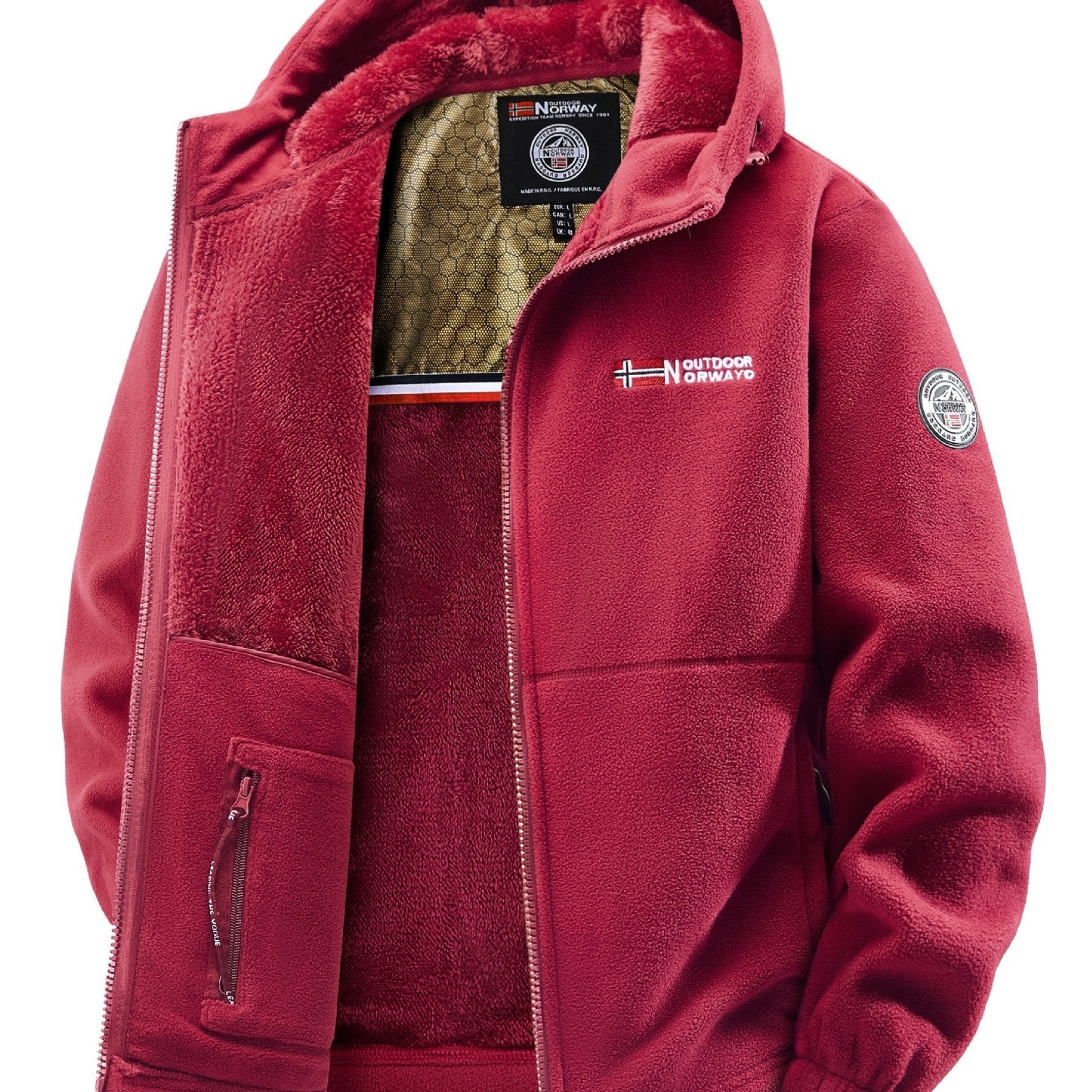 Wulfram | Zware winterjas voor heren – Thermisch geïsoleerde jas met capuchon, bovenkleding voor koud weer