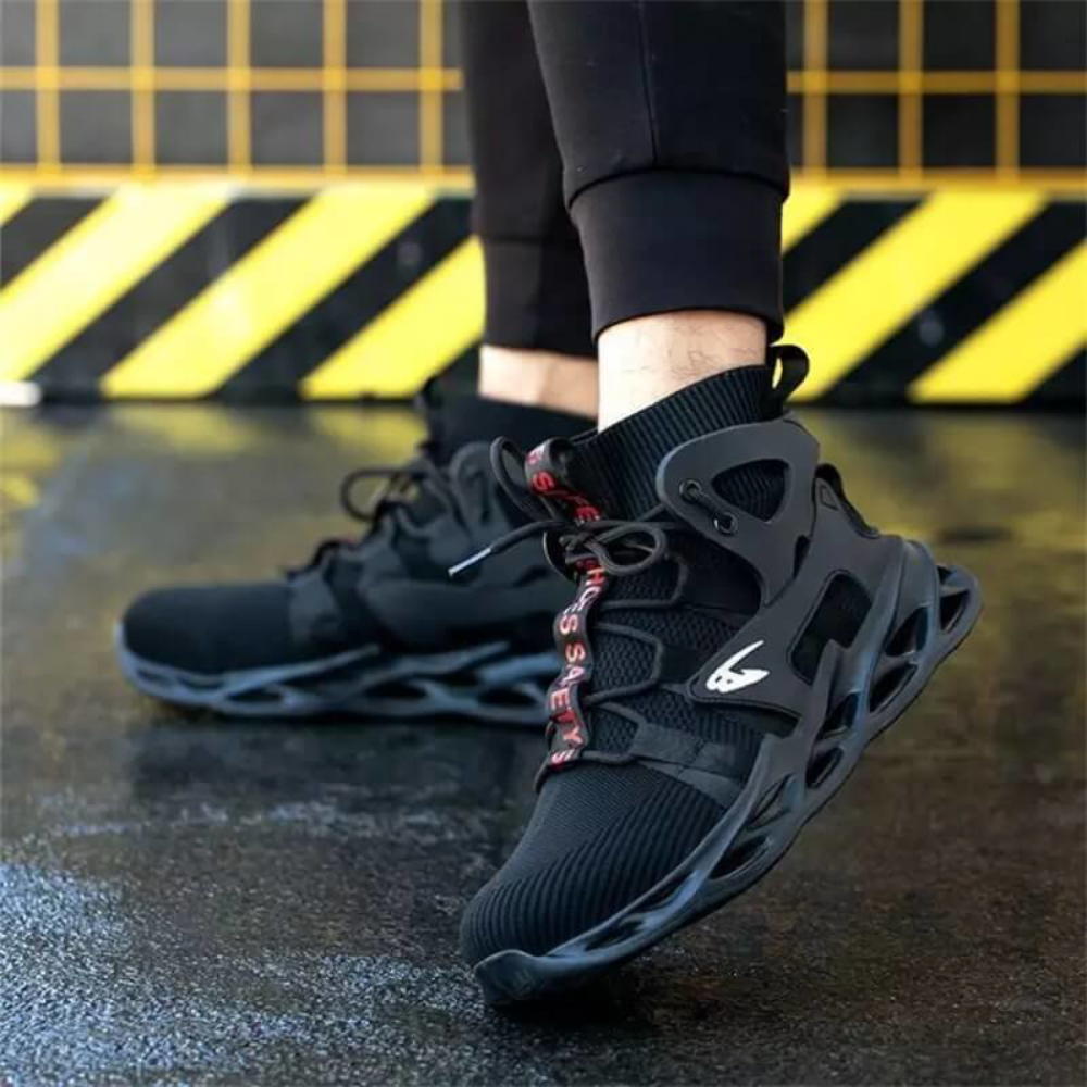 IronWalk | Lichtgewicht ademende werkschoenen voor mannen, veiligheidsschoenen met stalen neus, slipvast industrieel schoeisel