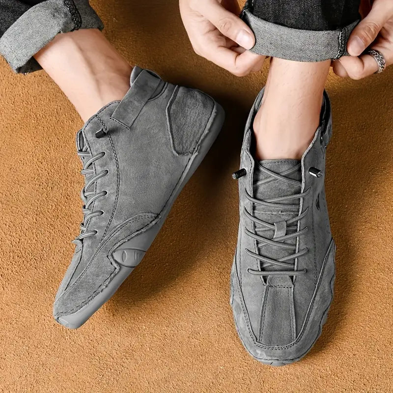 Bootrek | Heren Suède Enkellaars Sneakers – Stijlvolle Casual Boots met Slijtvaste Antislip Zool