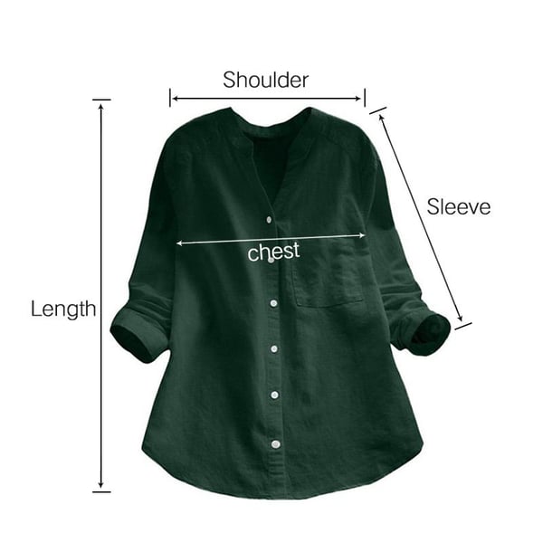 Kova | Dameshemd van katoenlinnen - Los model, 3/4 mouwen met knoopsluiting Casual Blouse