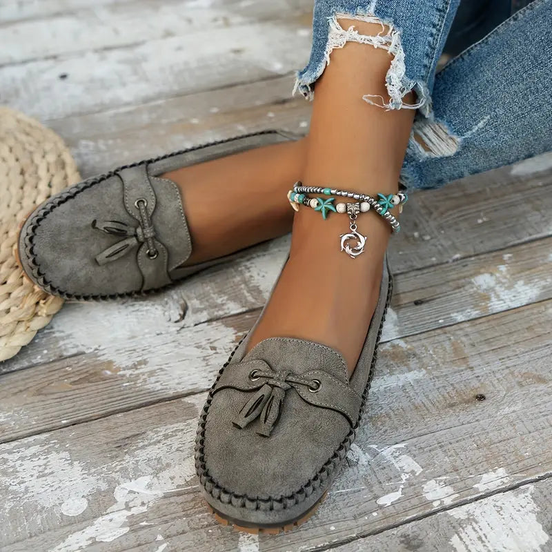 Voxa | Vrouwen Vintage Loafers - Stijlvolle Comfort Slip-On Schoenen