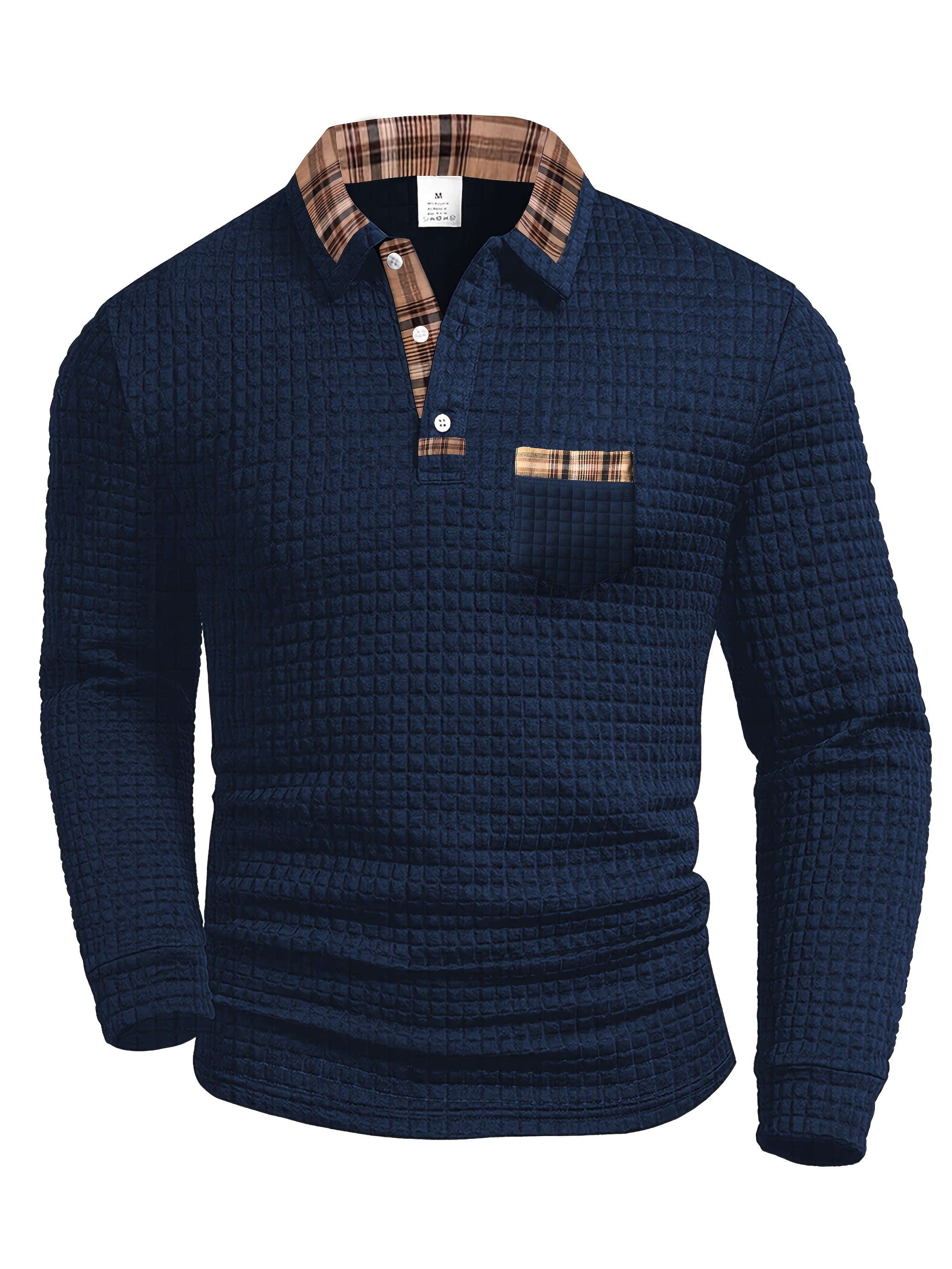 Zenobius | Herenoverhemd met lange mouwen en knopen – Casual regular fit met geruite kraag