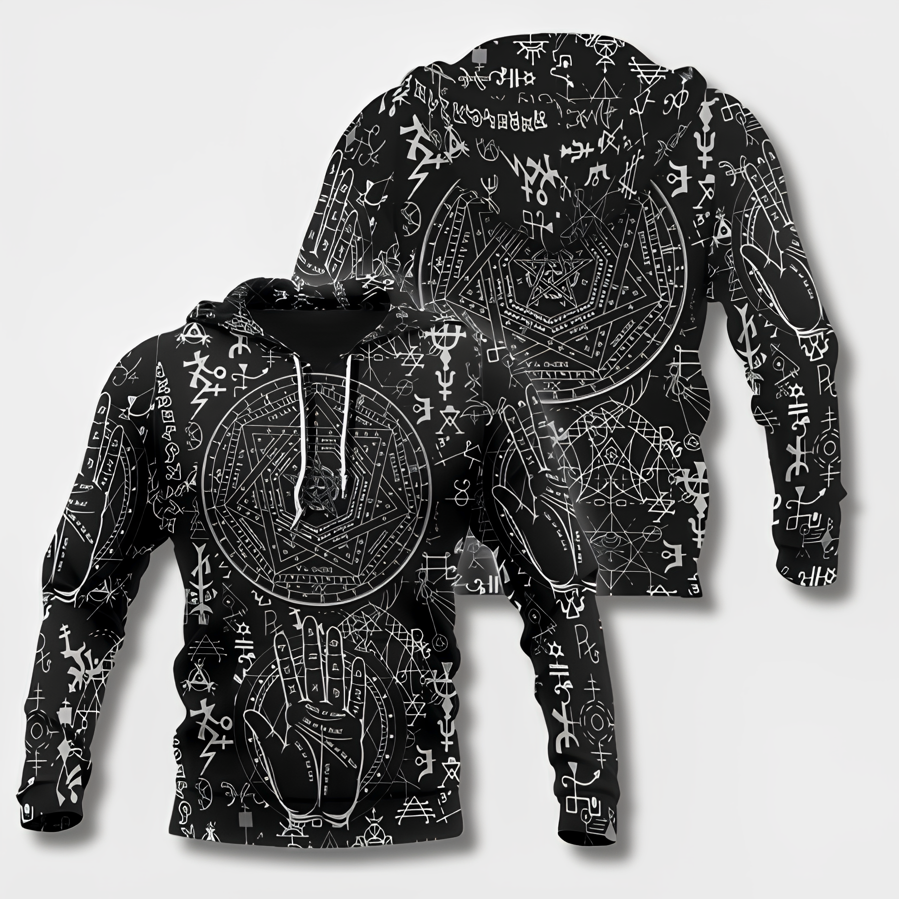 Jovanovic | Warrior Viking Tribal Hoodie voor heren – Sweatshirt met print, casual streetwear
