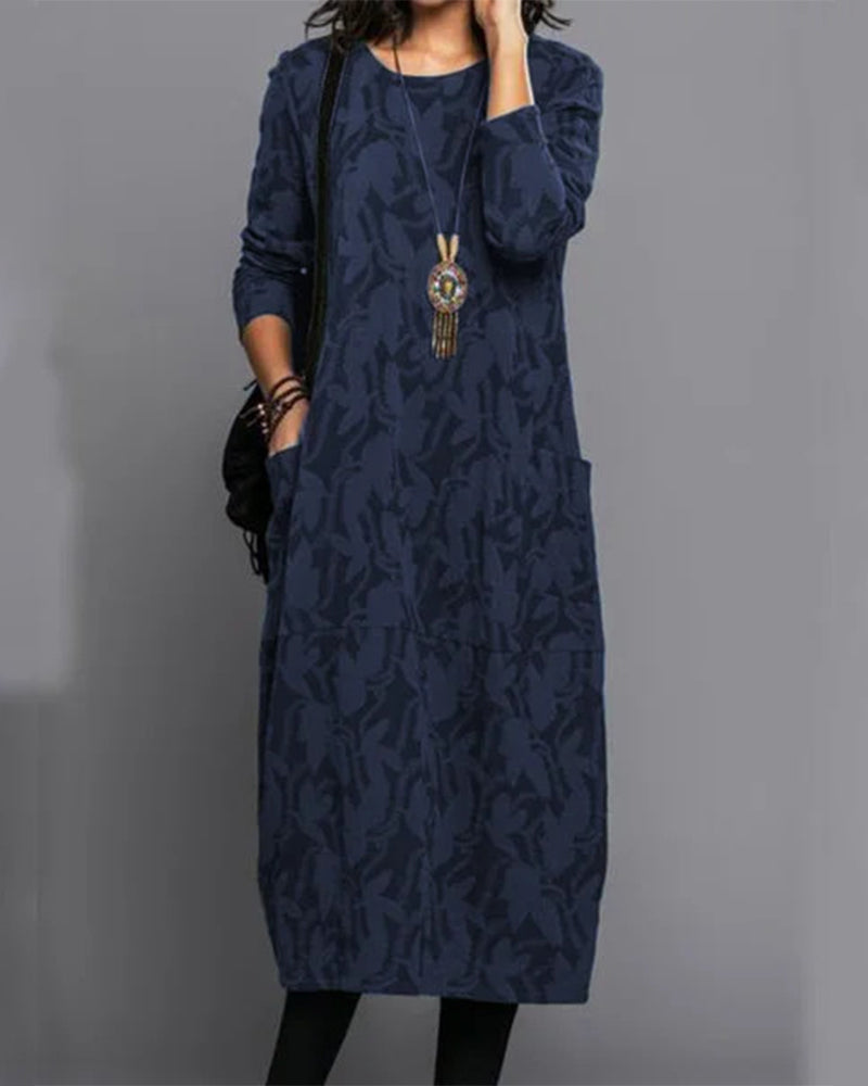 Nariyah | Maxi-jurk met lange mouwen en print voor dames