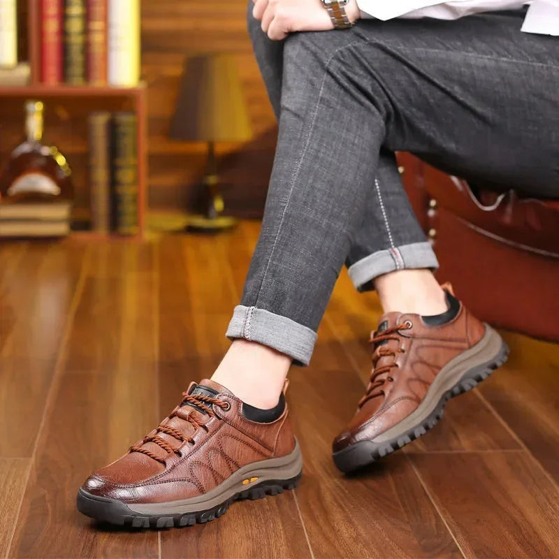 Griploft | Leren herenschoenen - Handgenaaid, steunzolen Casual Schoenen