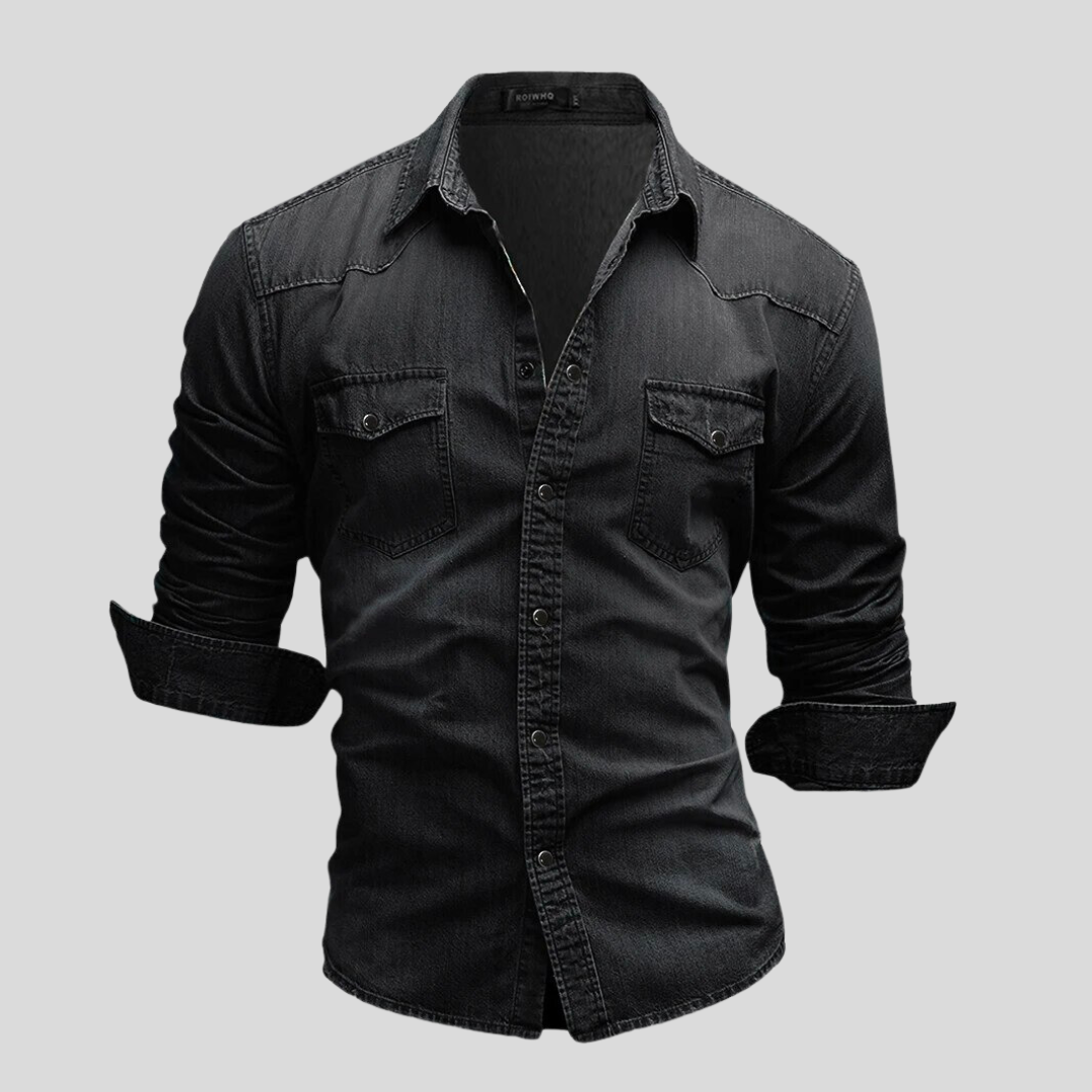 Branimir | Casual denim herenhemd - lichtgewicht slim fit Western-stijl