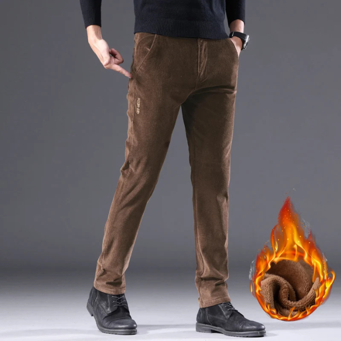 Cirel | Warme Corduroy Herenbroek met Fleece Voering - Casual Winterbroek Zachte & Comfortabele Pasvorm