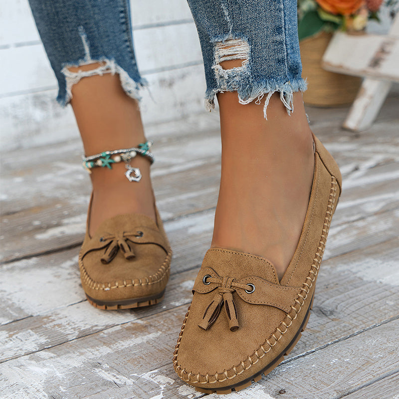 Voxa | Vrouwen Vintage Loafers - Stijlvolle Comfort Slip-On Schoenen