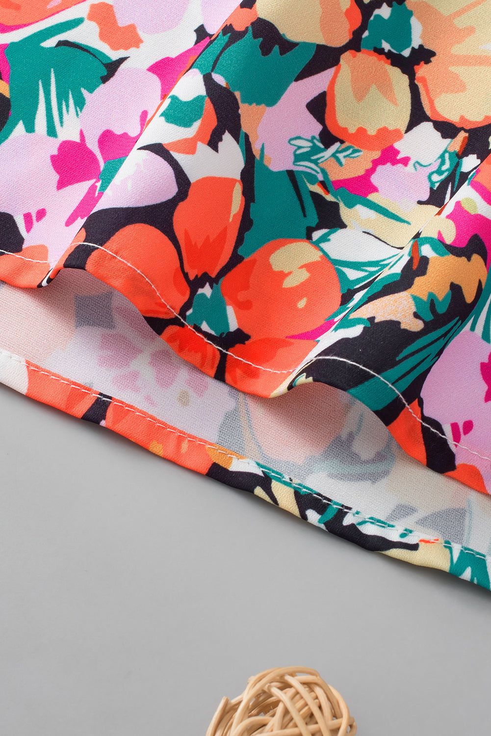 Marzena | Multicolour bloemenblouse met gerimpelde mouwen - Stijlvolle damestop