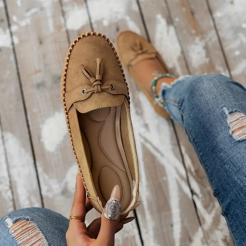 Voxa | Vrouwen Vintage Loafers - Stijlvolle Comfort Slip-On Schoenen