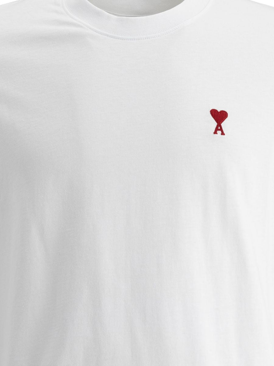 Ragnfrid | Heren-T-shirt in wit katoen - Klassieke pasvorm, minimalistisch borduurwerk
