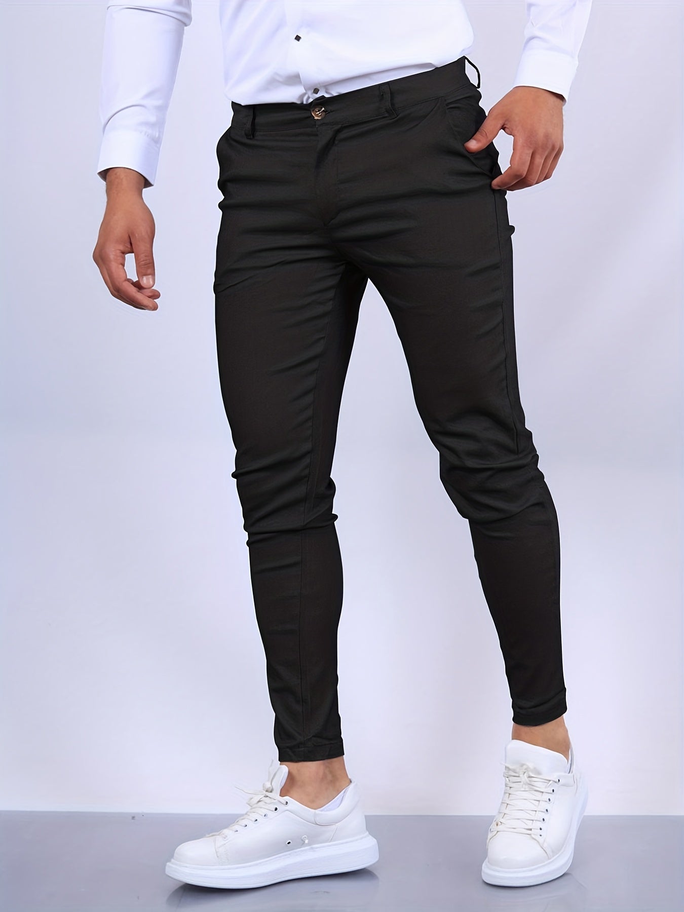 Orvalis | Heren slim fit maatwerk broek met enkellengte – Elegante formele zakelijke casual broek