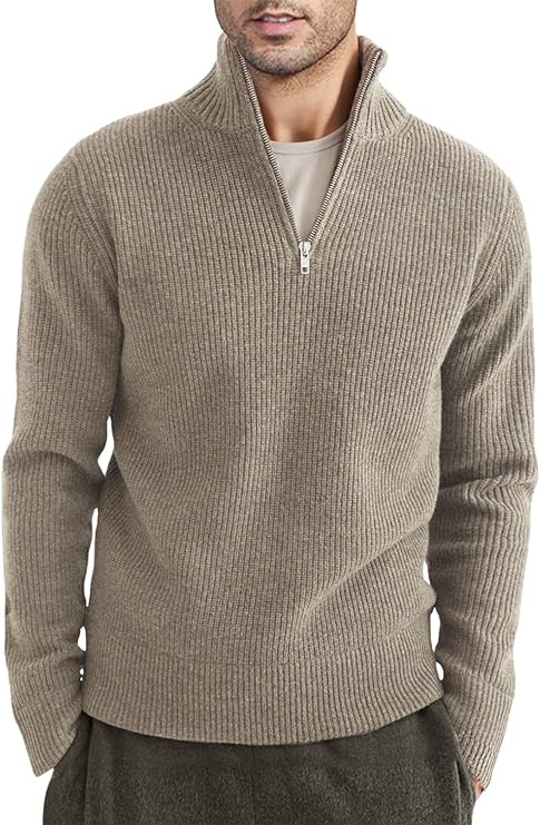 Zyric | Stijlvolle herentrui met halve rits – Premium gebreide casual pullover