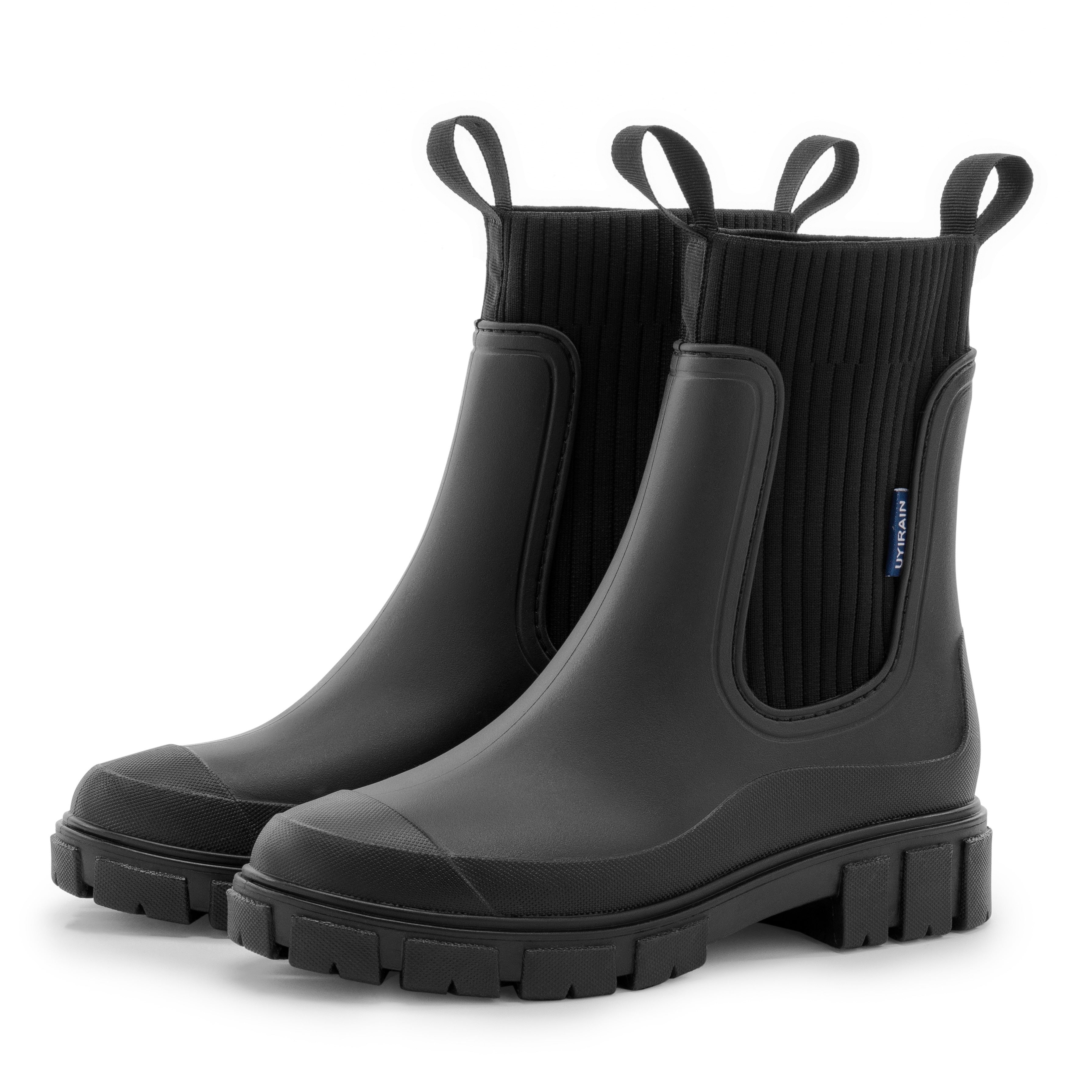 PuddleChic | Chelsea regenlaarzen voor dames – antislip, dikke zool, comfortabele outdoorschoenen