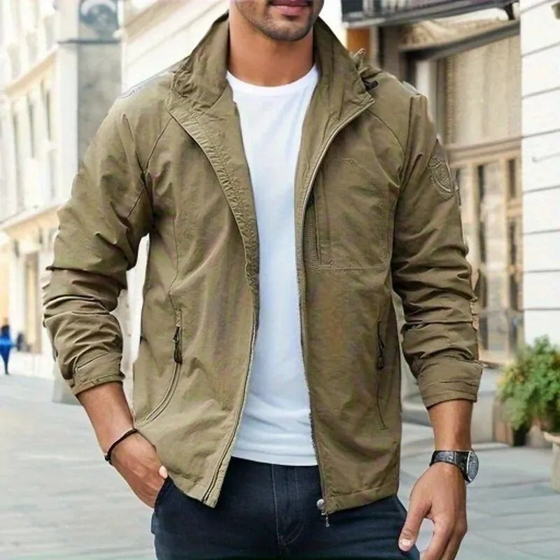 Malrick | Lichtgewicht herenjas met ritssluiting – Casual comfortabele bovenkleding, voor dagelijks gebruik