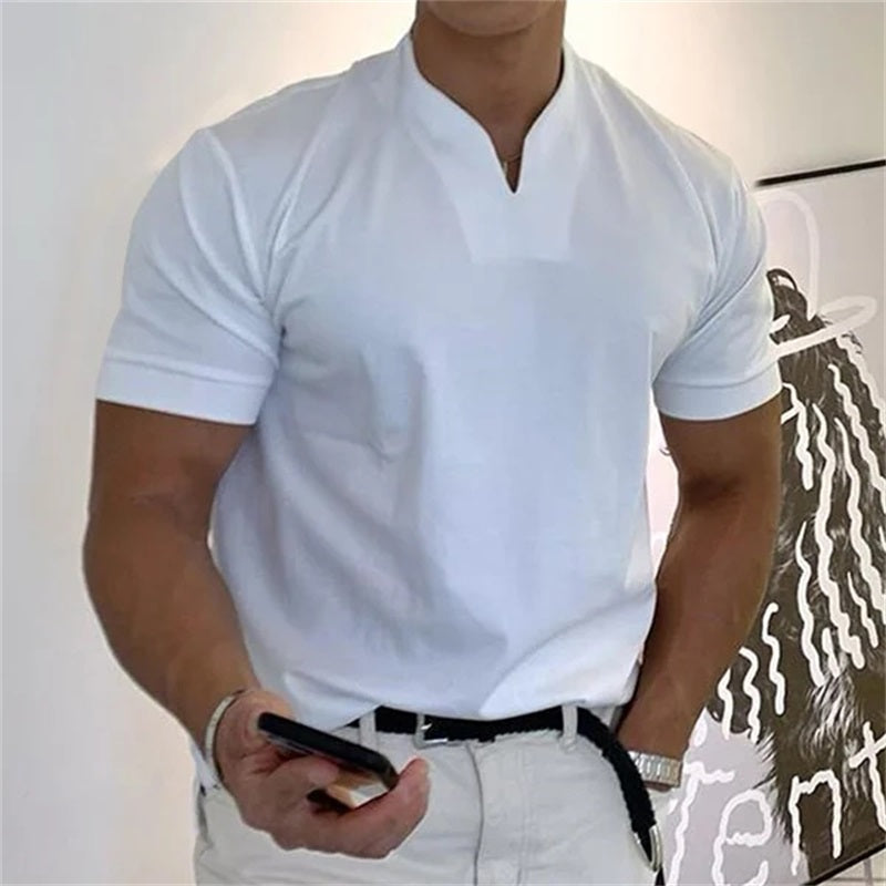 Aladar | Heren Slim Casual T-shirt - Korte Mouw, Businesswear
