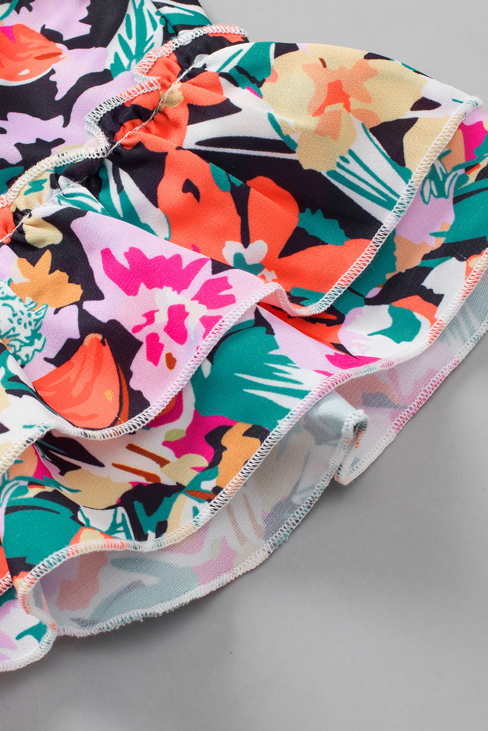 Marzena | Multicolour bloemenblouse met gerimpelde mouwen - Stijlvolle damestop