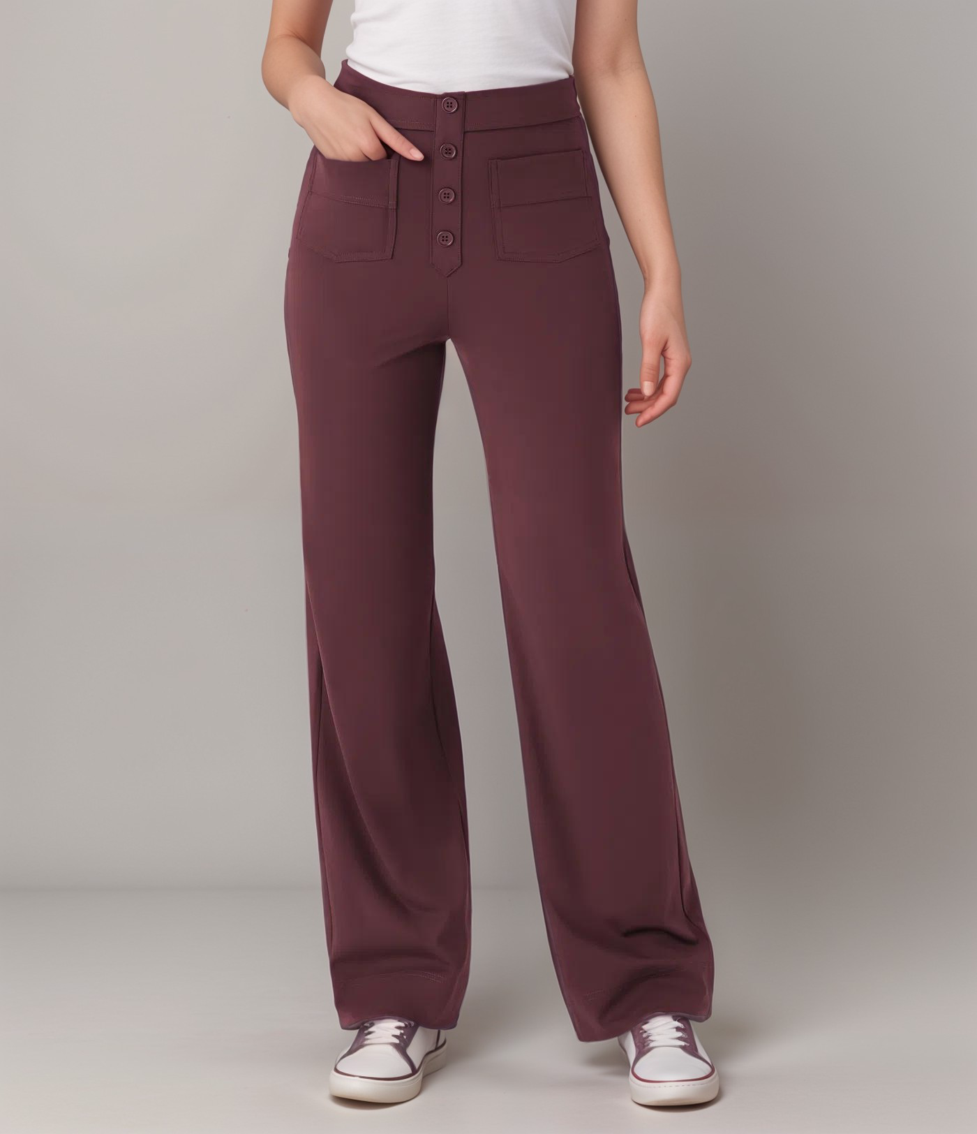 Varda | Damesbroek met hoge taille en stretch - veelzijdige casual broek
