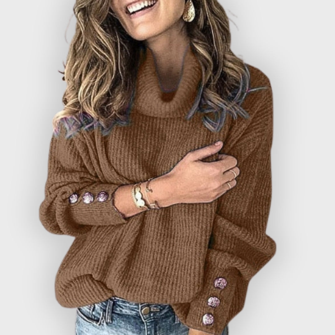 Orelia | Lichtgewicht coltrui voor dames – Zachte gebreide pullover