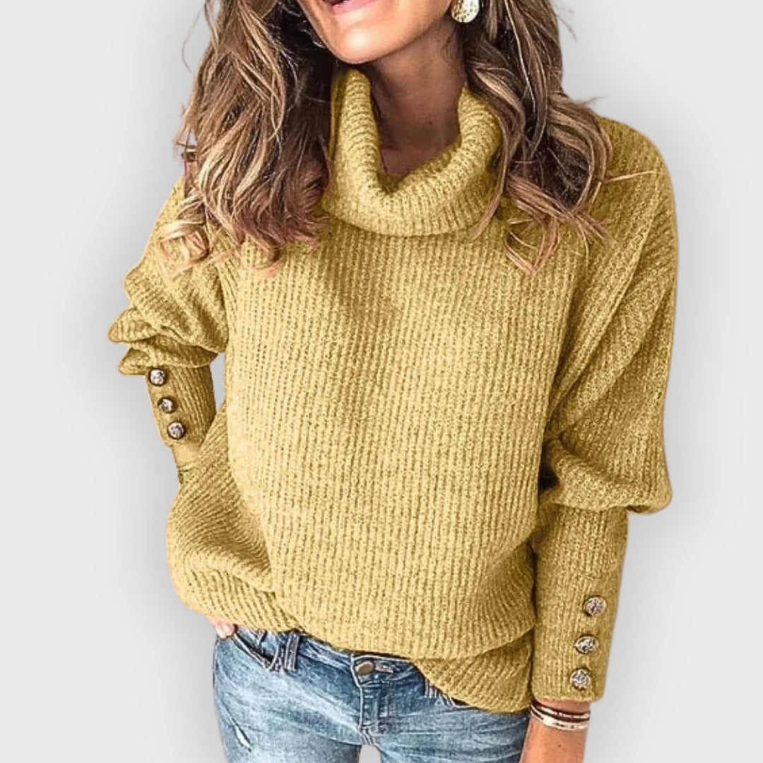 Orelia | Lichtgewicht coltrui voor dames – Zachte gebreide pullover