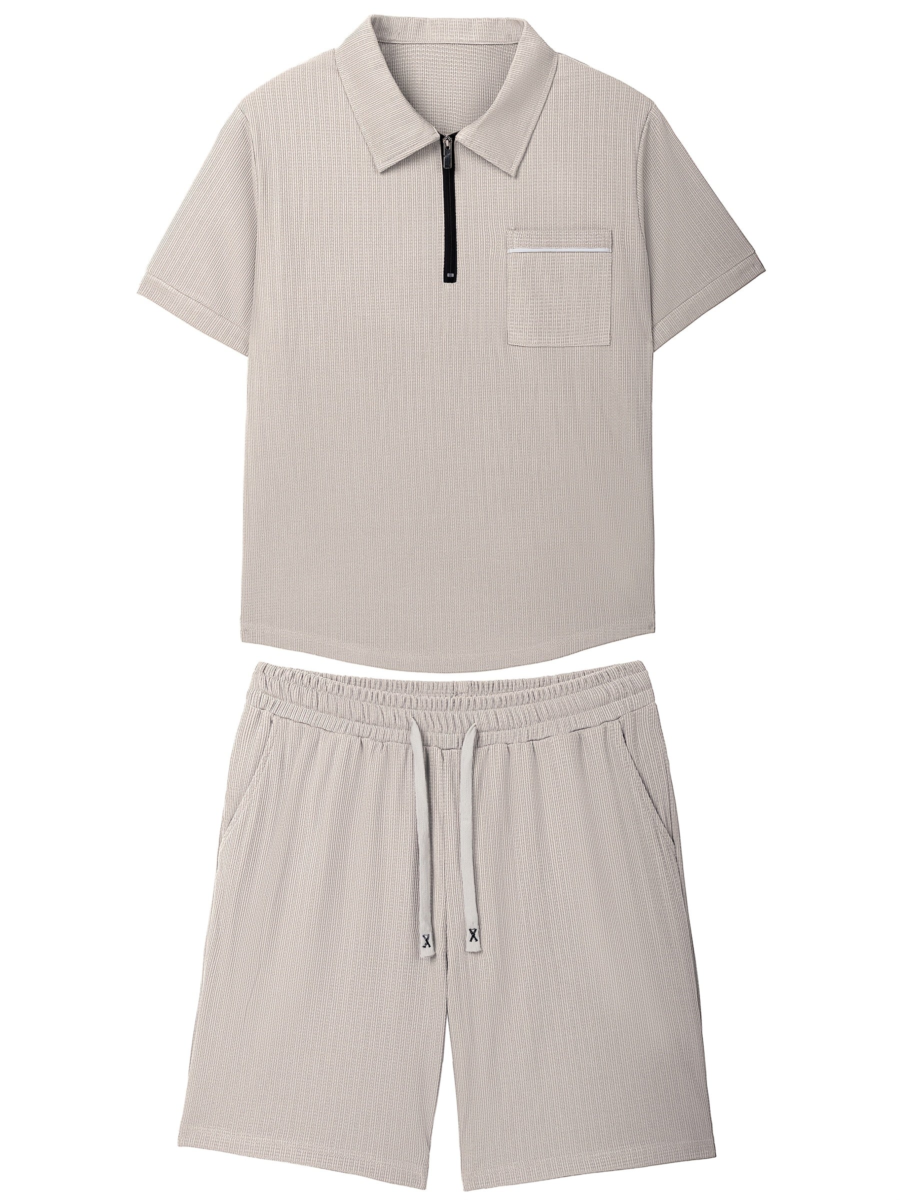 Fallon | Herenset 2-delig zomerpolo - Casual lichtgewicht outfit