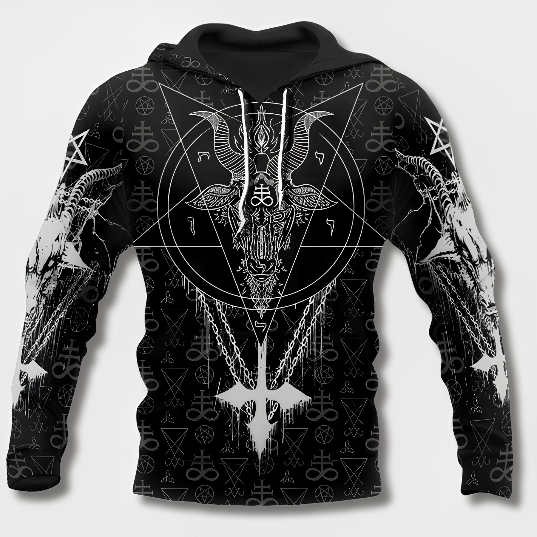 Jovanovic | Warrior Viking Tribal Hoodie voor heren – Sweatshirt met print, casual streetwear