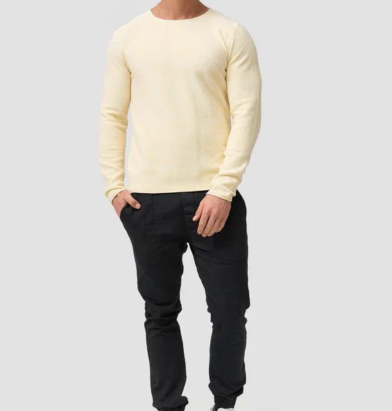 Lorvric | Klassieke herentrui met ronde hals – Lichtgewicht, ademende gebreide pullover, casual top