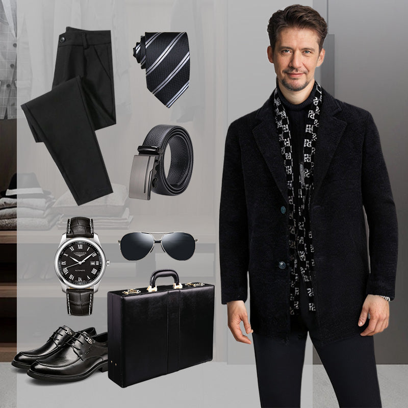 Dallen | Heren tweedjas met witte eendendonsvoering – luxe winterjas, casual en zakelijke kleding