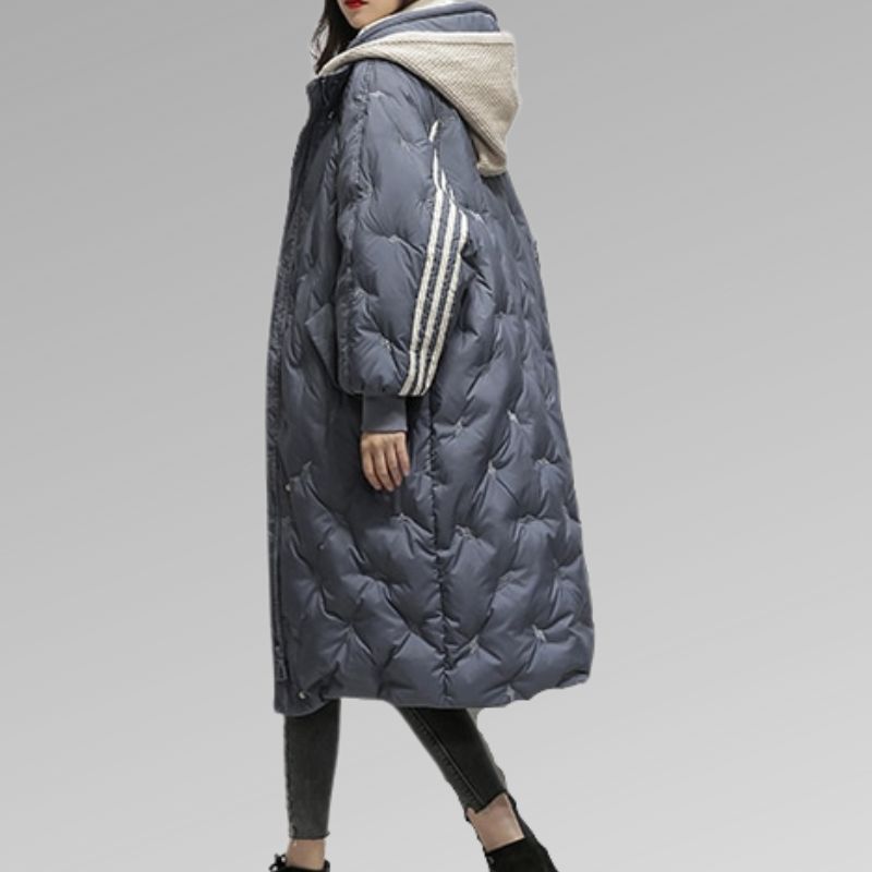 Vyelle | Oversized gewatteerde winterjas voor dames – Warm, lang met capuchon