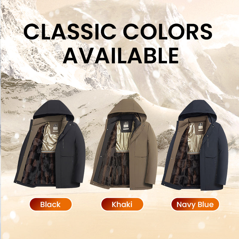 Odran | Thermische winterparka voor heren – met capuchon, geïsoleerd en warm