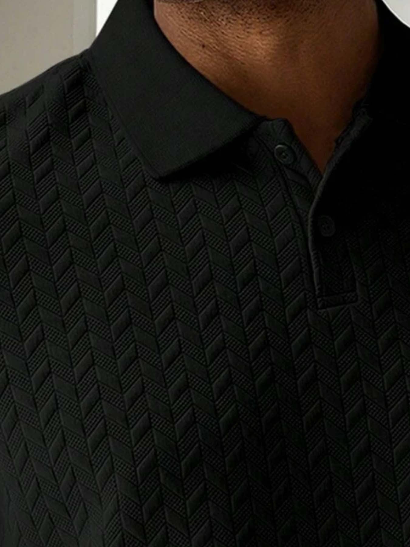 Aldous | Casual Herenpoloshirt met korte mouwen - Gestructureerde, elastische stof