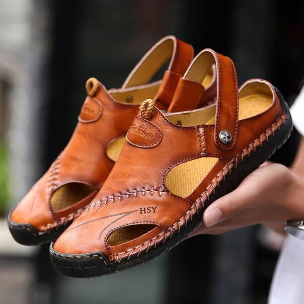 Jorund | Orthopedische herensandalen - Lichtgewicht flexibel PU leer