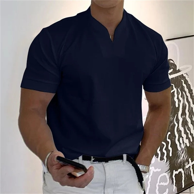 Aladar | Heren Slim Casual T-shirt - Korte Mouw, Businesswear