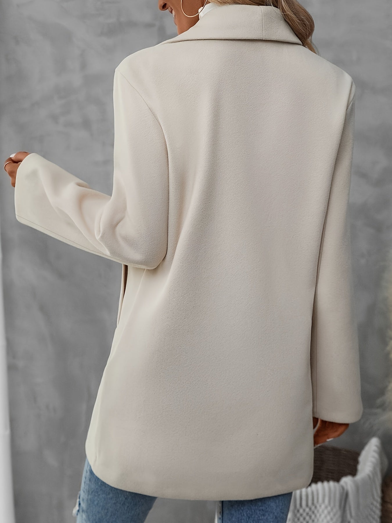 Cyrinae | Stijlvolle Blazer voor dames met brede kap - Lange Mouw Jas, Elegante Fall/Winterjas