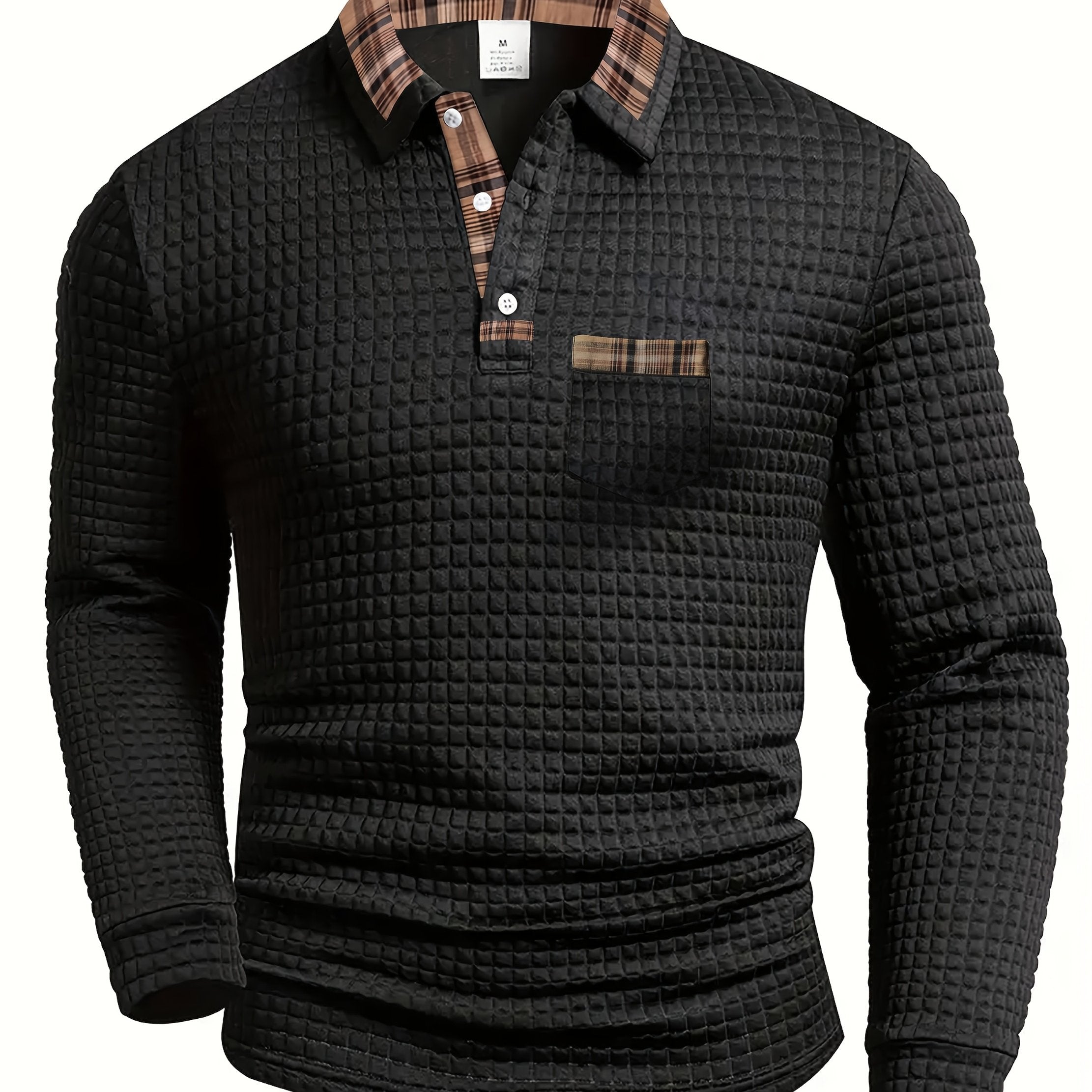 Zenobius | Herenoverhemd met lange mouwen en knopen – Casual regular fit met geruite kraag