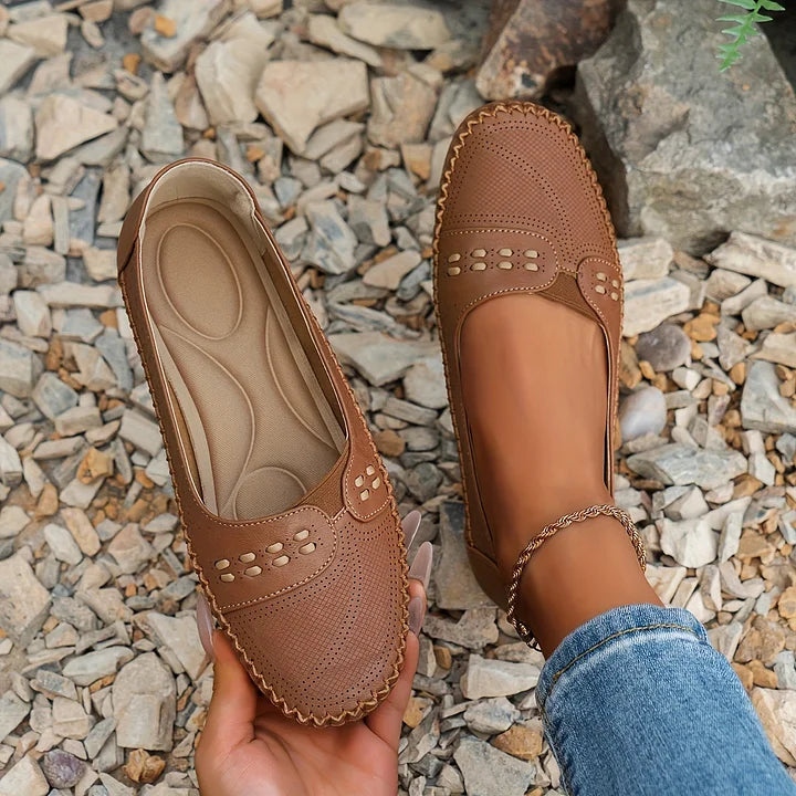Trish | Comfortabele Orthopedische Flats voor Vrouwen - Steun voor de Boog, Slip-On Loafers