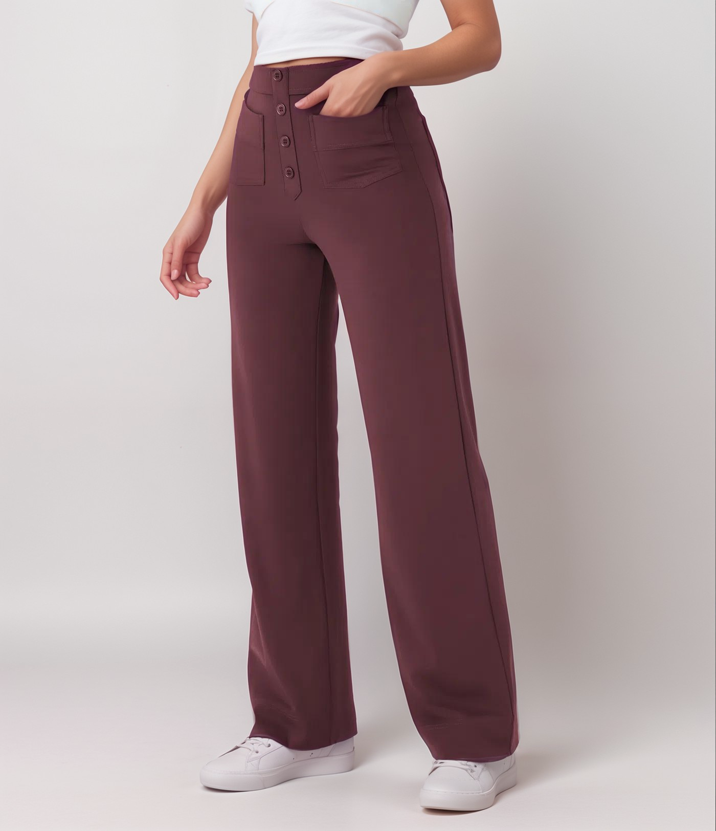 Varda | Damesbroek met hoge taille en stretch - veelzijdige casual broek