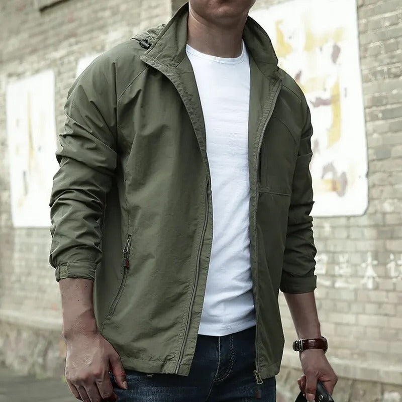 Malrick | Lichtgewicht herenjas met ritssluiting – Casual comfortabele bovenkleding, voor dagelijks gebruik