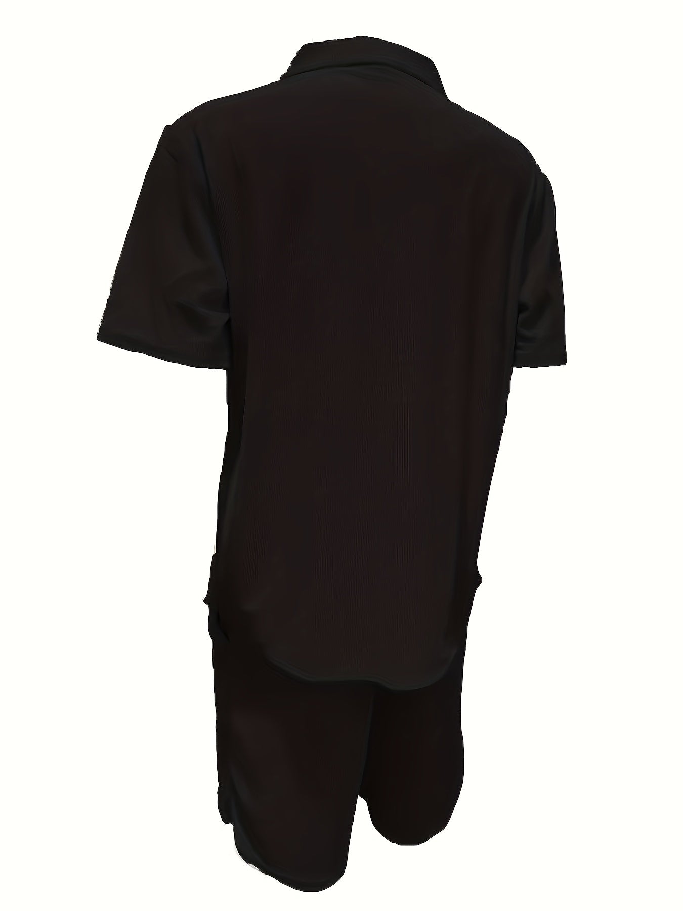 Damric | Casual herenset 2-delig - gestreept overhemd met korte mouwen en korte broek