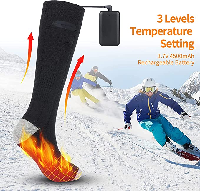 ToastySox | Unisex oplaadbare verwarmde sokken – Warme wintersokken, outdoor, skiën, jagen