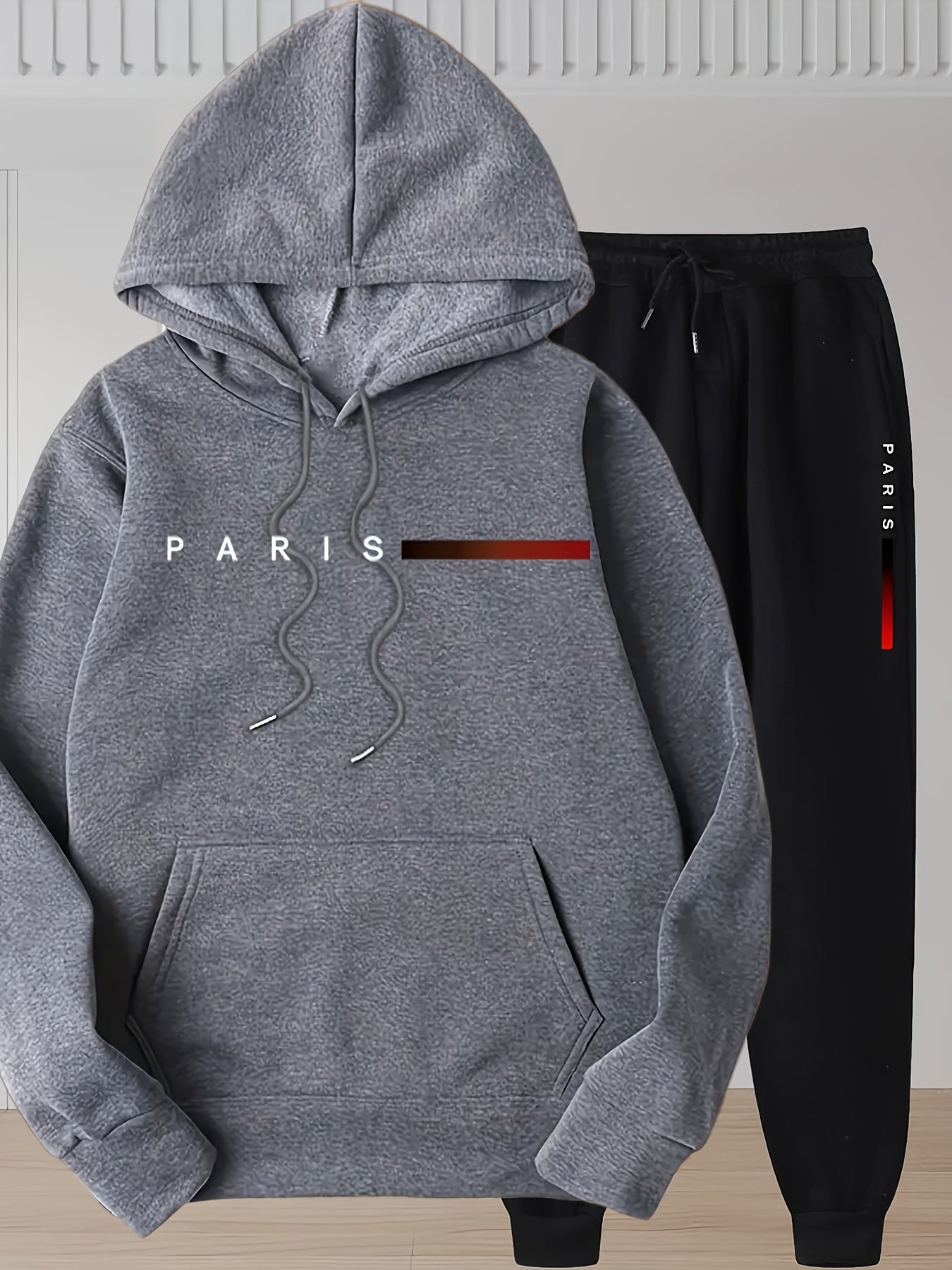 Brice | Heren 2-delige hoodie & joggingbroek set – Casual sportkleding, joggingoutfit van stretchstof
