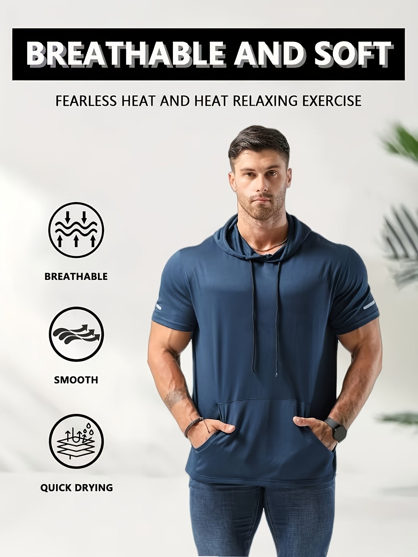 Galvin | Sneldrogende, ademende hoodie voor heren - Casual activewear