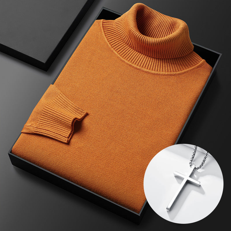 Gerwin | Premium kasjmier coltrui voor heren – Effen kleur, zacht gebreid, winter- en herfstmode